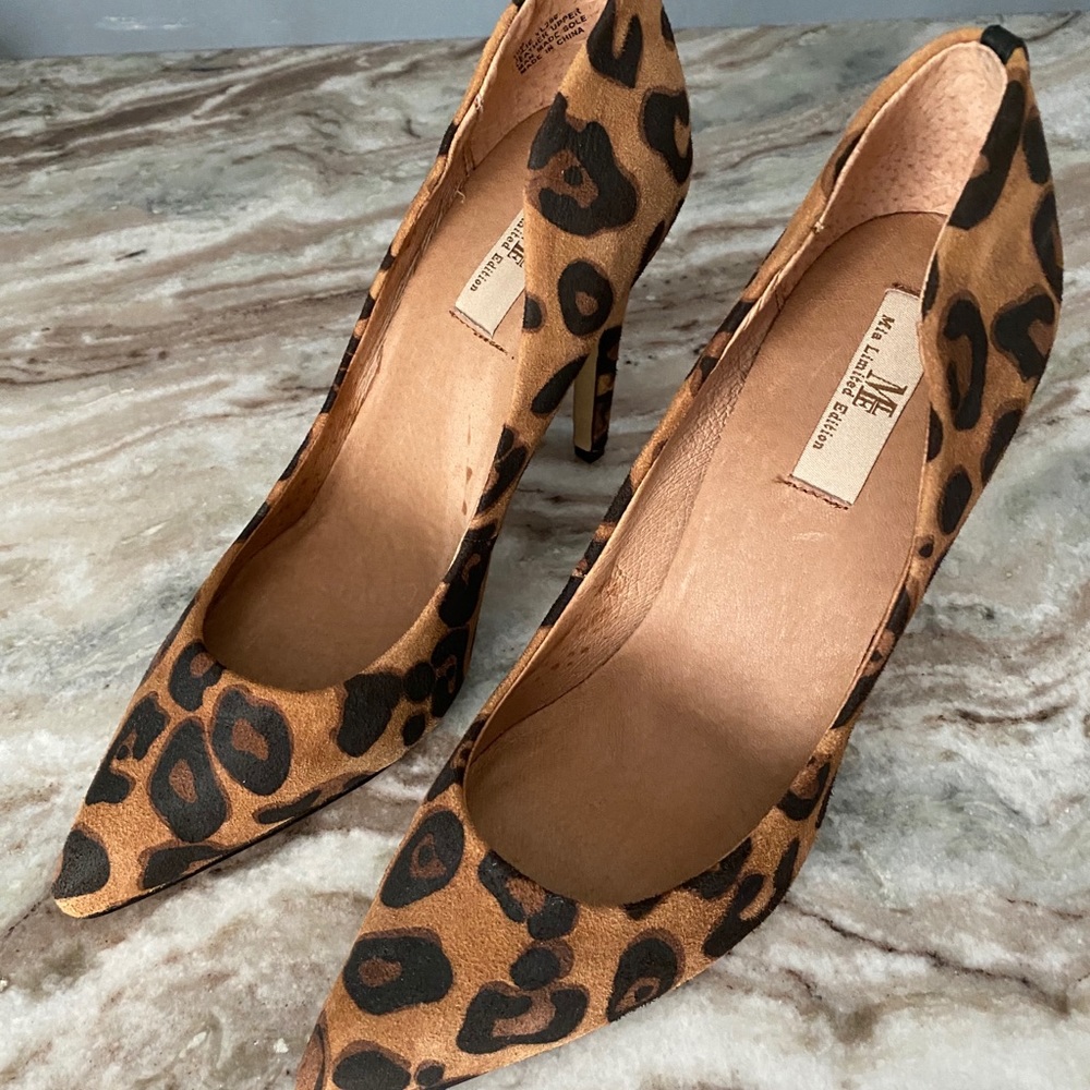 Leopard print heels